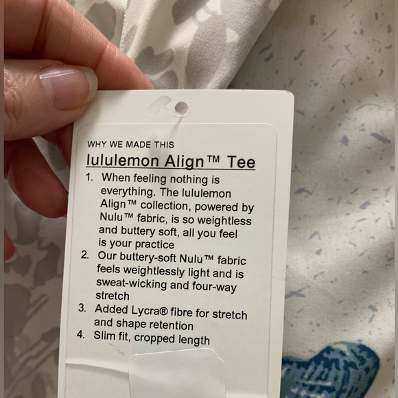 lululemon athletica Align Tee size 6 NWT - Picture 7 of 8